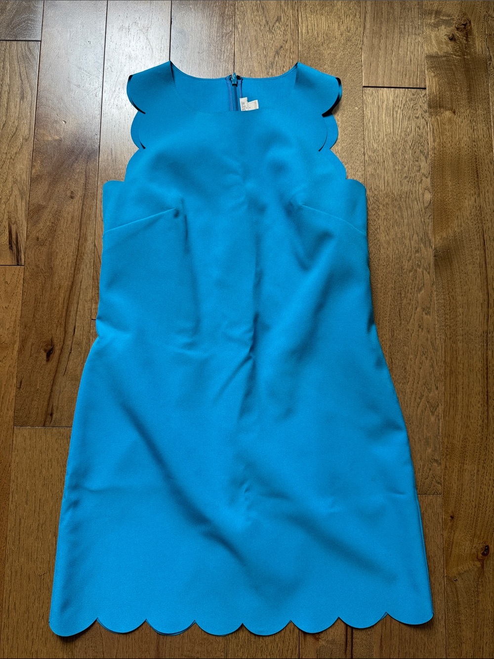 Jcrew blue scalloped dress